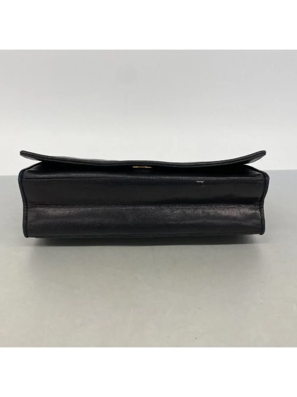 Chanel Shoulder Bag Lambskin Black Gold